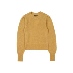 法系IM主线 女款 100%A级羊绒 复古圆领泡泡袖针织衫毛衣