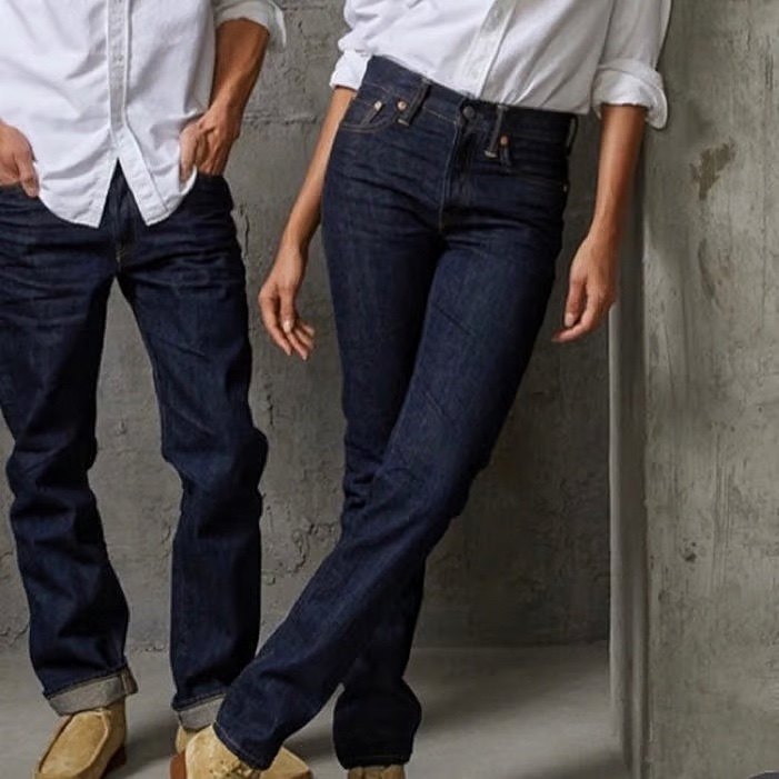 美系AE 无性别 复古高端线 日本赤耳布边原色直筒牛仔裤,女装/女士精品,牛仔裤,淘宝优惠券,粉丝福利购,淘宝优惠卷