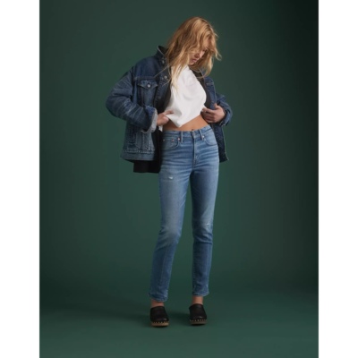 美系AE日本赤耳布边修身牛仔裤