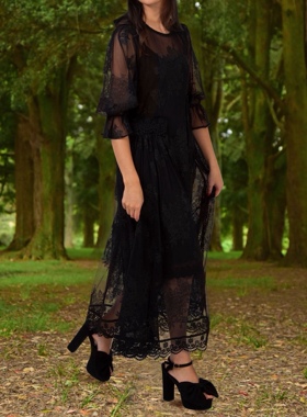 澳洲高端设计师TC 女款 $879 Cinch 法式复古网纱刺绣连衣裙