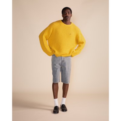 荷兰轻奢DP街头网眼提花针织衫