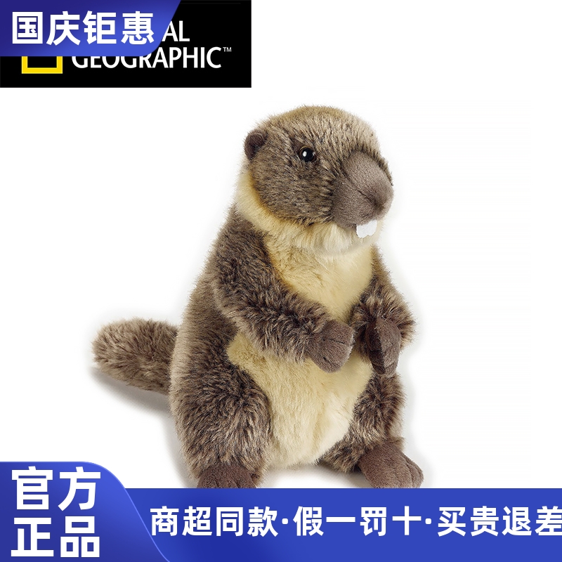 公仔旱獭毛绒玩具仿真动物