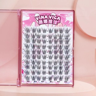 新款《月见狸》长款狐系假睫毛透明细梗长度11-15斜飞款上眼好看