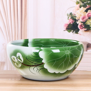 景德镇陶瓷花盆创意室内花盆睡莲碗莲花盆荷花盆植物花盆客厅鱼缸