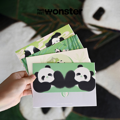 两脚怪熊猫信封套装原创设计