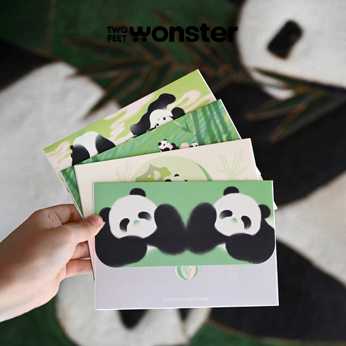 两脚怪熊猫信封套装原创设计