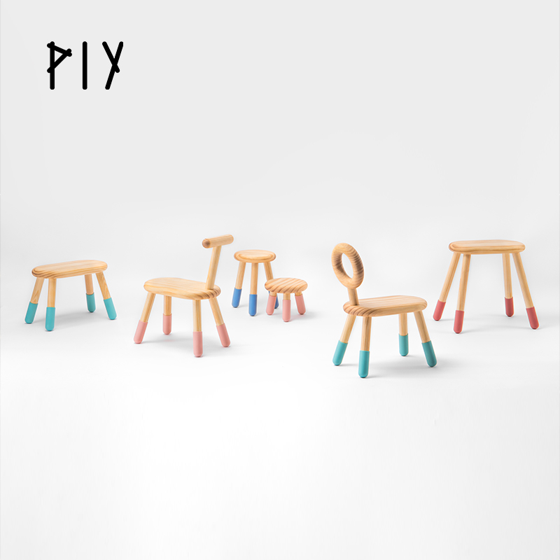 PIY实木小松饼凳子加厚