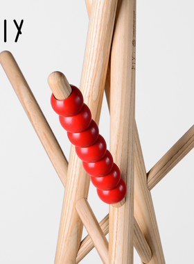 创意糖葫芦定位器落地卧室衣帽架挂点榉木亚克力定位器装饰挂配件