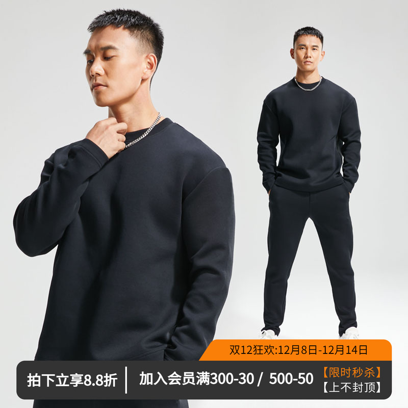 维特客运动休闲男士圆领卫衣