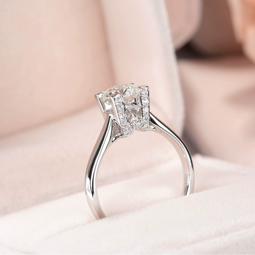 Платиновое импортное золотое обручальное кольцо с буквами, платина 950 пробы, США, простой и элегантный дизайн, 18 карат, розовое золото