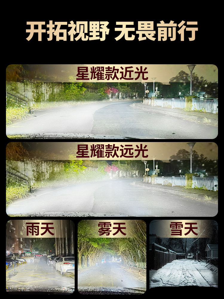 11-12-15-17-19 기아 K2 개조 LED 헤드라이트 하이빔 및 로우빔 일체형 자동차 조명 슈퍼 브라이트 안개등