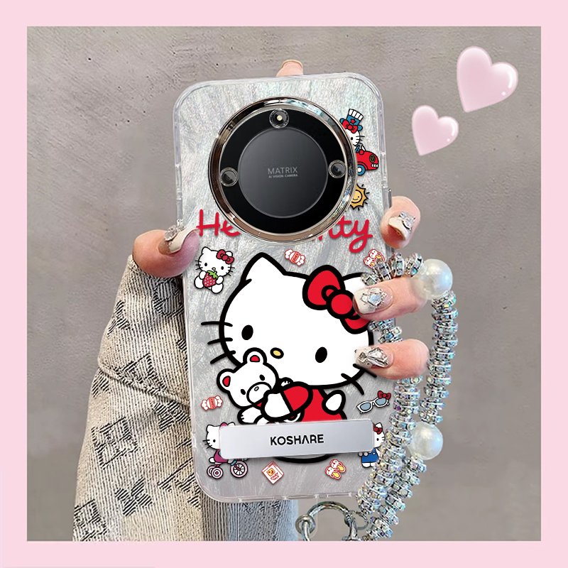 羽纱kt猫荣耀X40手机壳RMO-AN00情侣全包防摔高级男女可爱套外壳