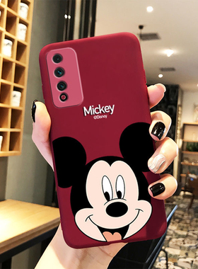 华为智选nzones7pro中国移动手机壳米奇红色春节新年兔年可爱软磨砂薄硅胶男女通用