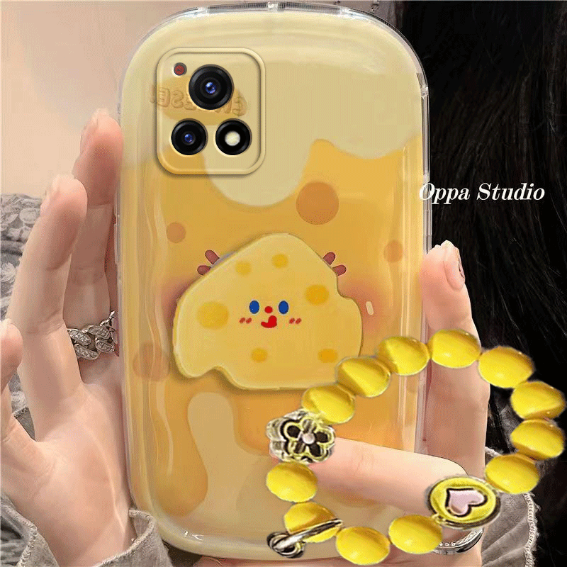 vivoy31s手机壳可爱黄色奶酪y31s卡通适用新款防摔硅胶软女创意全包气垫保护套