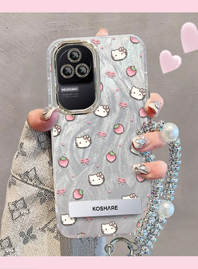 羽纱kt猫红米K50Pro手机壳22011211C情侣全包防摔男女可爱套外壳
