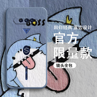 黑鲨4油画手机壳黑鲨4pro软硅胶套全包暴力熊春节兔年新年红色淘气动物