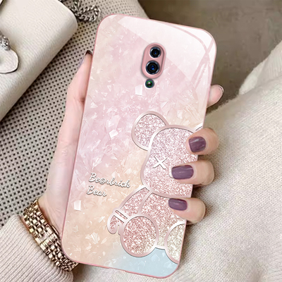 OPPO Reno/reno2z手机壳硅胶全包套Reno3保护套软玻璃超薄暴力熊新款高档卡通可爱