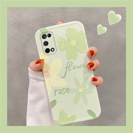 OPPO K7X手机壳K7X闺蜜小花油画可爱创意全包潮牌仙女清新OPPOK7X