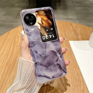 oppo Find N3Flip手机壳oppoFind N3Flip折叠屏oppoFindN3Flip壳膜一体保护套女晶莹闪粉繁星女神星空洛可可