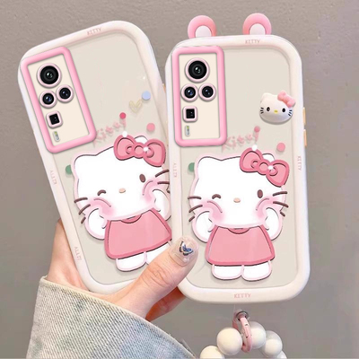 泡芙kt猫vivoX60Pro壳V2047A情侣全包防摔高级男女可爱套外壳