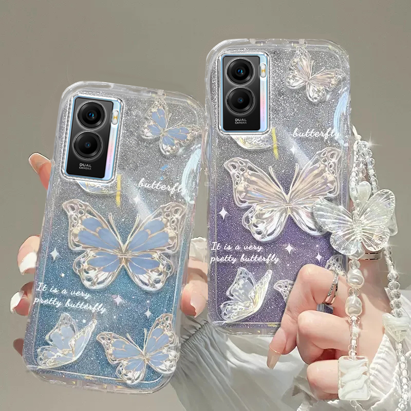 vivo Y72T手机壳Y70S透明Y7s蝴蝶Y71T套Y73全包Y75防摔Y76S潮Y77奢华Y81s高档Y83手链Y78闪粉Y85男女vivoY72T