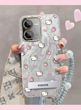 羽纱kt猫vivoY78t手机壳V2312BA情侣全包防摔高级男女可爱套外壳