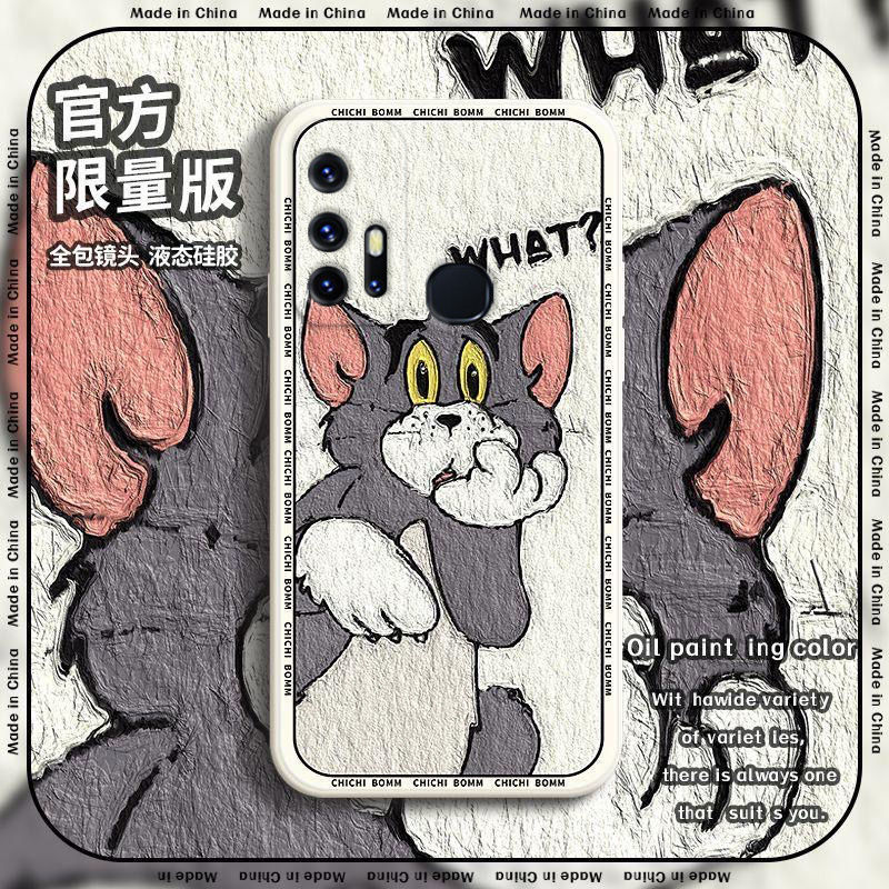 油画汤姆猫杰瑞鼠手机壳