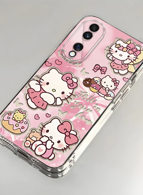 卡通kt猫荣耀70壳透明FNE-AN00全包防摔软高级男女可爱套外壳