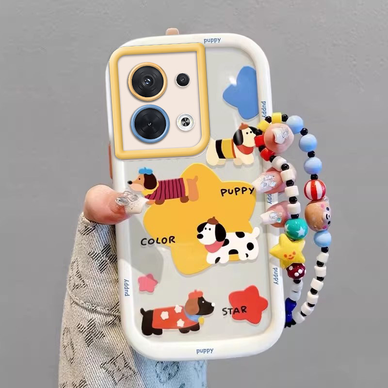 OPPOReno8手机壳PGBM10情侣全包防摔薄软硅胶高级男女可爱套外壳 - 实物图