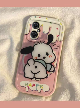 红米note11R手机壳note11se男女新款可爱奶油帕恰狗兔年新年春节红色兔子全包硅胶套软壳防摔支架款防摔