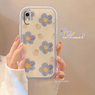 红米K20手机壳尊享版创意pro可爱全包闺蜜防摔蓝花Redmi潮款仙女