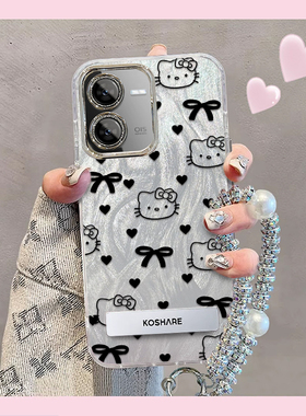 精孔kt猫vivoY78t手机壳V2312BA情侣全包防摔高级男女可爱套外壳