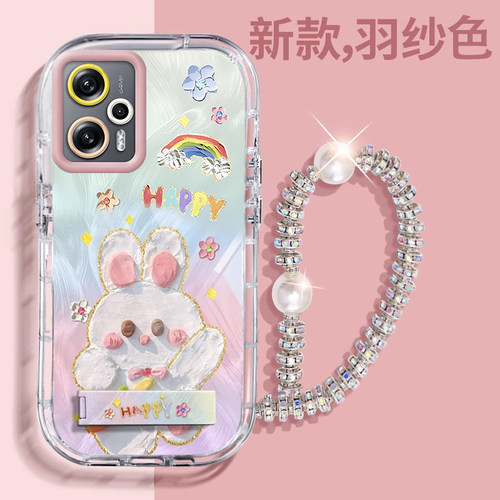 赵露思同款红米Note12TPro壳透明23054RA19C全包防摔可爱套外