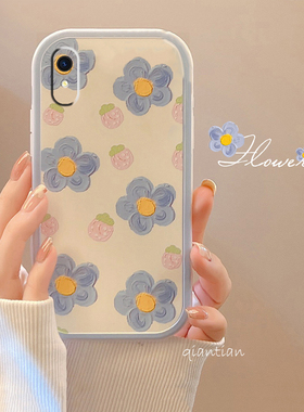 红米9a手机壳9创意可爱全包闺蜜防摔蓝花Redmi潮款仙女M2006C3LG