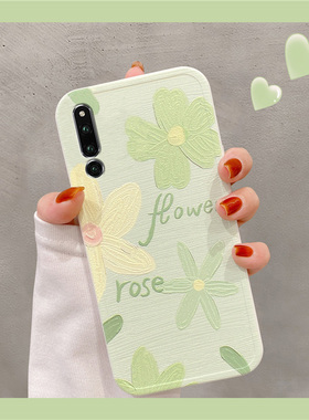 华为荣耀magic2手机壳闺蜜小花油画可爱创意全包潮牌清新TNY-AL00