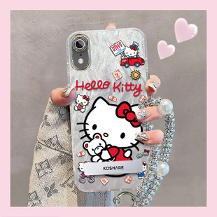 羽纱kt猫苹果XR手机壳iPhoneXR情侣全包防摔软高级男女可爱套外壳