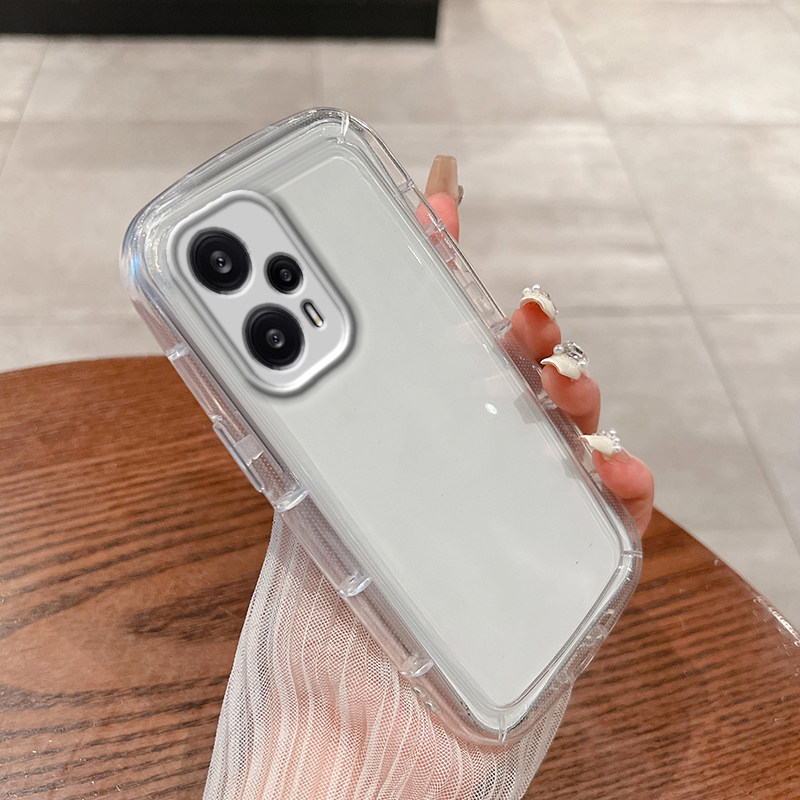 红米note12turbo肥皂壳手机壳透明气囊男女款note12turbo高级感全包防摔硅胶软壳套