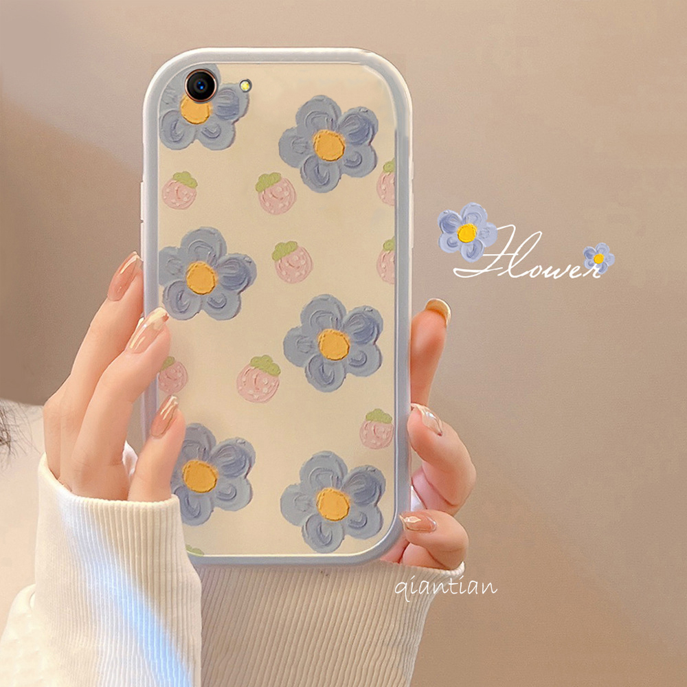 OPPO a83手机壳a1女创意a83可爱全包闺蜜防摔蓝花新仙女清新a83t