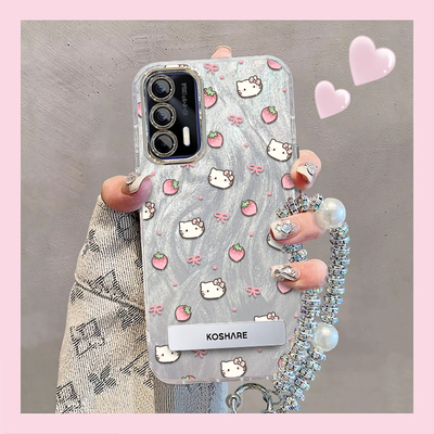 羽纱kt猫realme真我GTNeo2T手机壳RMX3357情侣全包防摔可爱套外壳