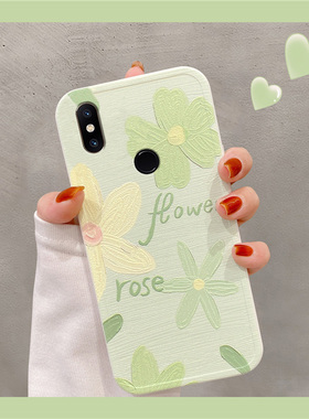 小米Max3手机壳闺蜜小花max油画可爱创意全包潮牌款仙女清新