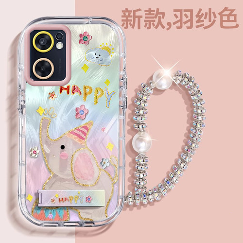 赵露思同款OPPOReno7SE壳透明PFCM00全包防摔薄女可爱套外壳