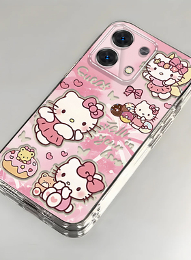 卡通kt猫红米Note13壳透明2312DRAABC全包防摔男女可爱套外壳