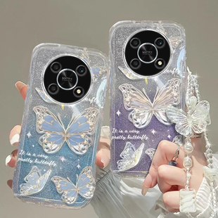 荣耀x30手机壳荣耀x10透明x20蝴蝶x40套x50全包pro防摔x60潮8x奢华9x高档手链80闪粉100款40新50软70女honor