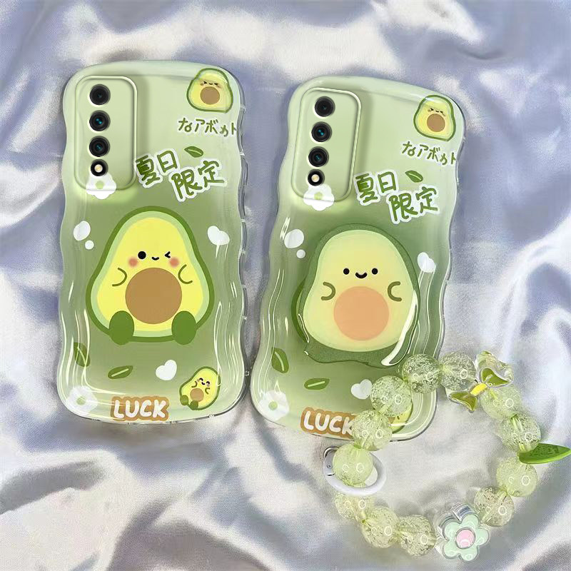 牛油果手机壳全包波浪边