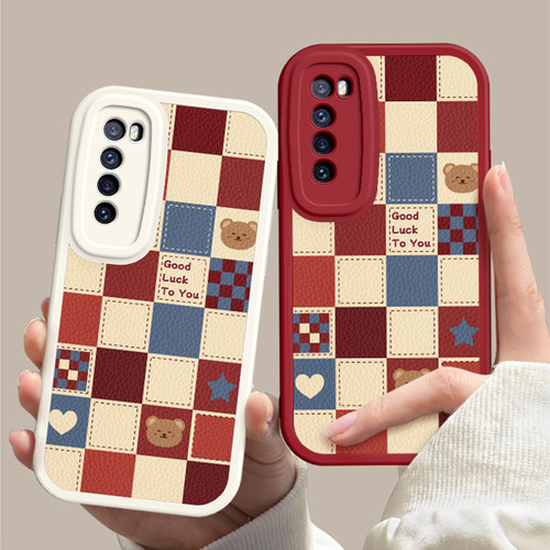 华为Nova 7 / 华为Nova 7 Pro / 华为Nova 7 SE 手机壳硅胶新款高档卡通可爱全包套保护套软格子熊