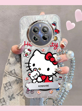 羽纱kt猫realme真我12Pro手机壳RMX3841情侣全包防摔女可爱套外壳
