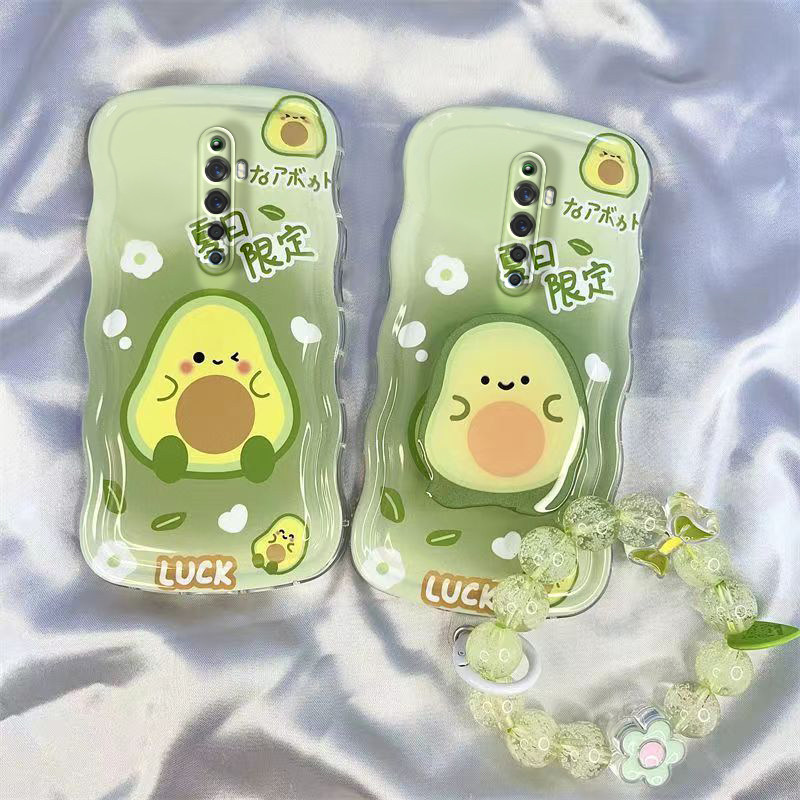 牛油果手机壳全包波浪边