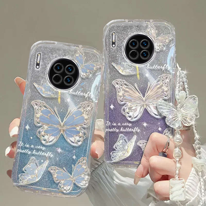 华为Mate30手机壳Mate30pro透明Mate20软10套Mate 8硅胶9防摔+奢华40全包50潮60高档70蝴蝶huawei手链x闪粉RS