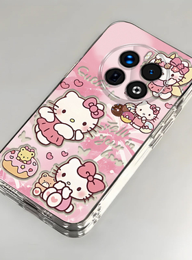 卡通kt猫realme真我12Pro壳透明RMX3841全包防摔女可爱套外壳