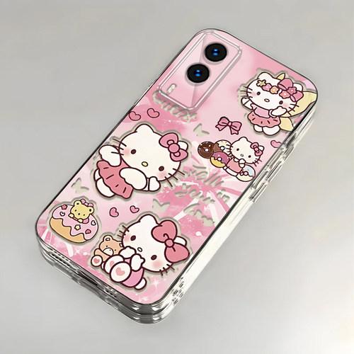 卡通kt猫vivoY71t壳透明v2102a全包防摔软高级男女可爱套外壳